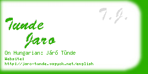 tunde jaro business card